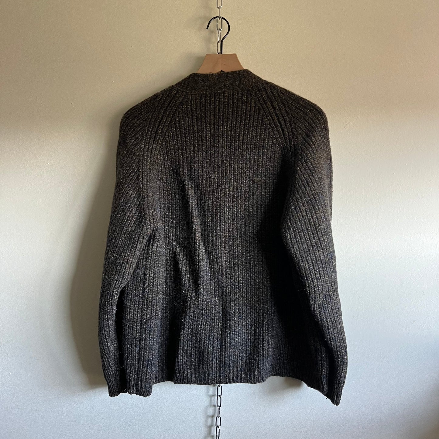 Large 50s Scotch brown wool/mohair blend cardigan