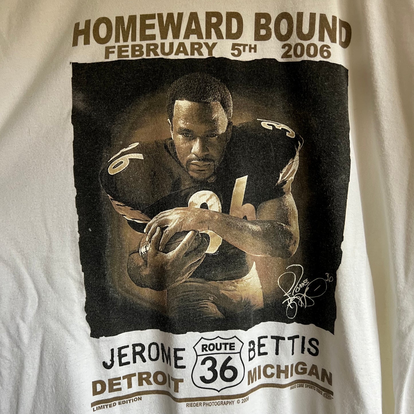 XL 2006 Pittsburgh Steelers' Jerome Bettis tee