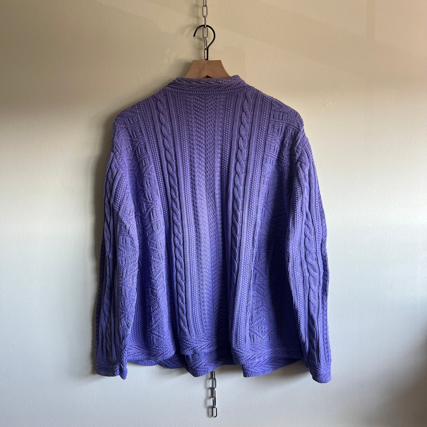 XL 90s women’s L.L. Bean lavender cotton sweater