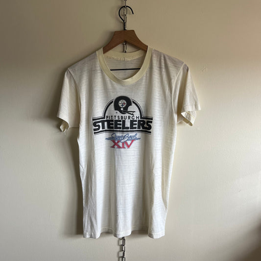 Small 1980 Pittsburgh Steelers Super Bowl XLV tee