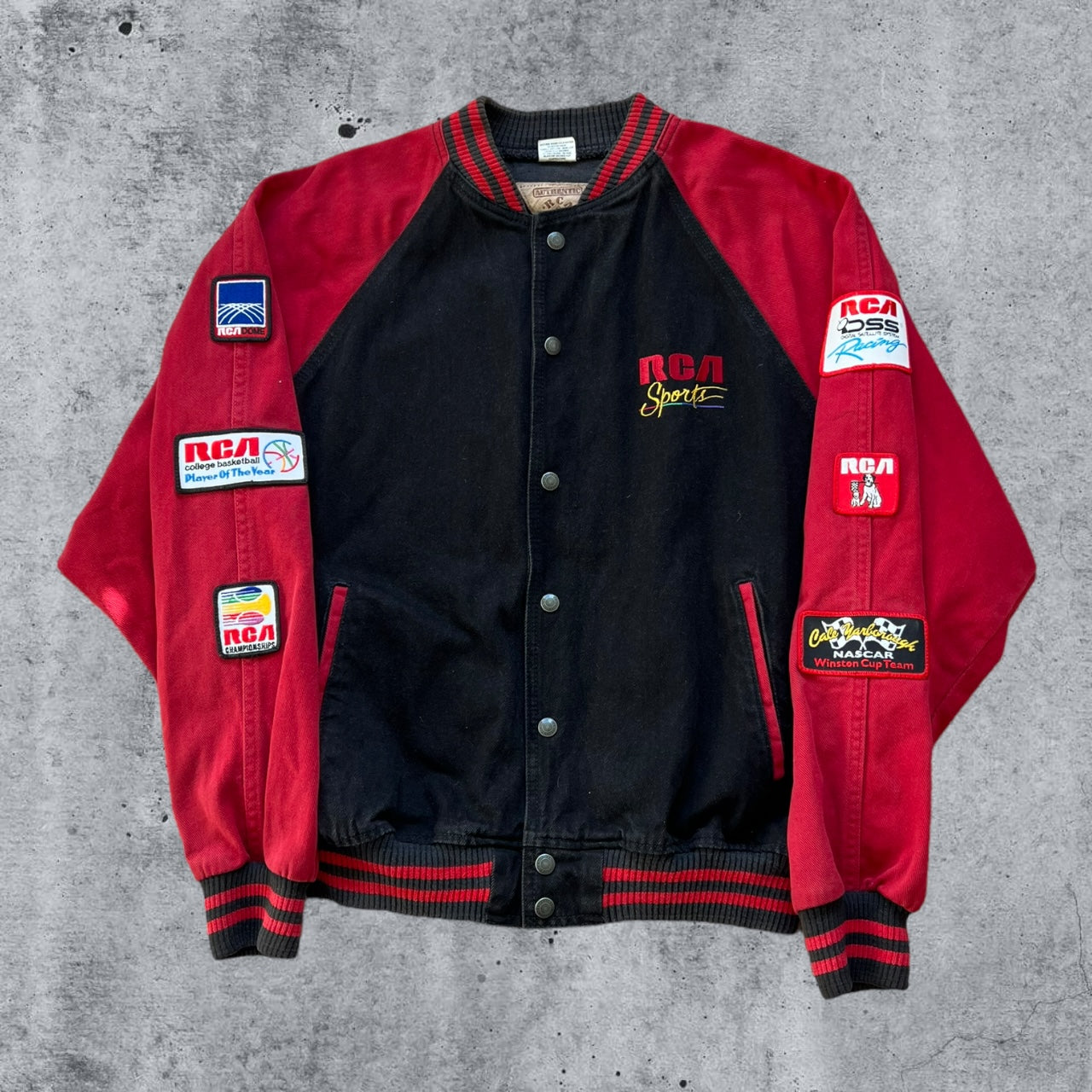 XL 80s RCA Sports NASCAR Racing Jacket