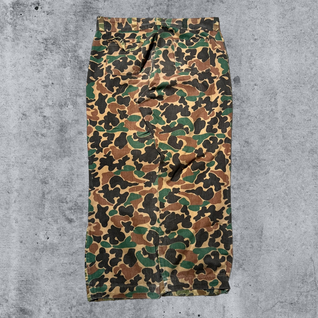 38x29 1960s Duck Camo Game Winner Brush Pants