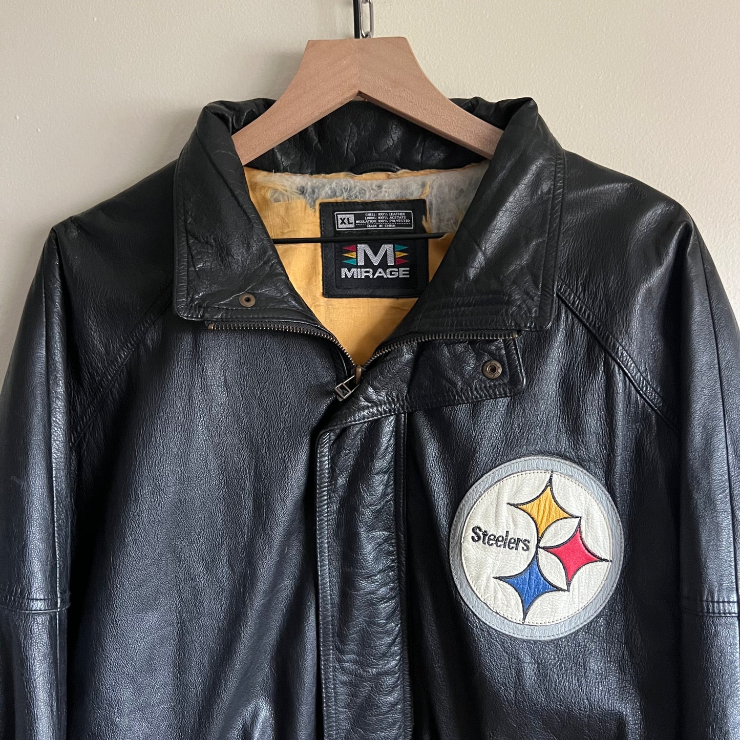 XXL 1995 Pittsburgh Steelers Mirage Leather jacket