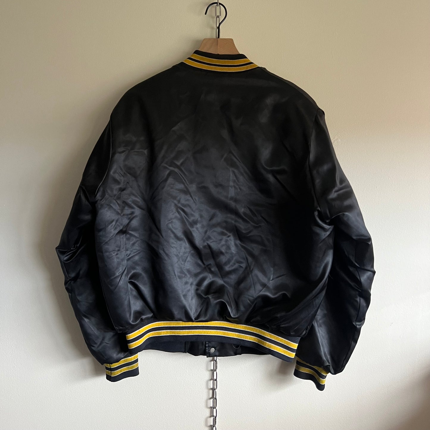 Large 90s Pittsburgh Steelers Locker Line satin jacket