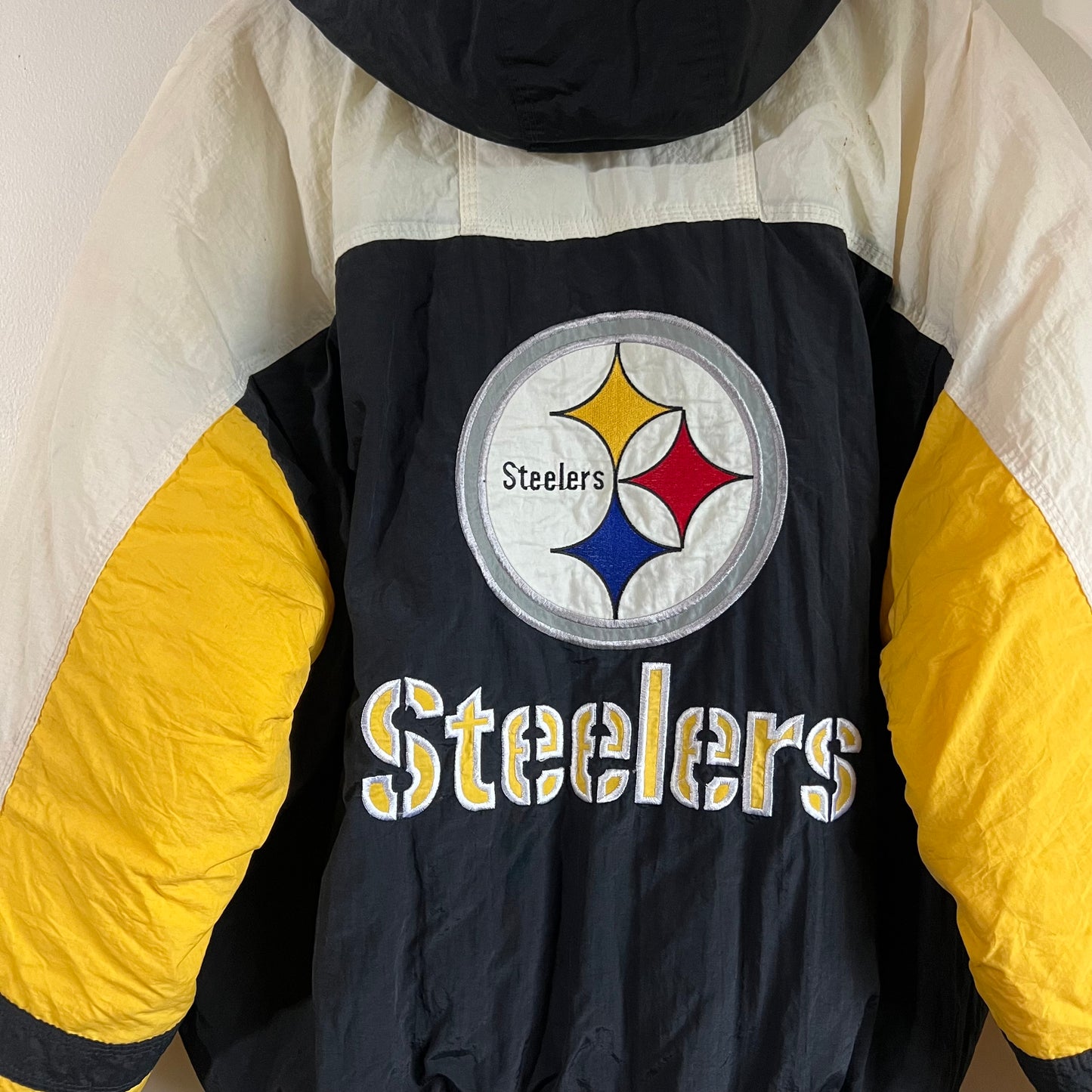 Large 90s Pittsburgh Steelers Mirage puffer jacket