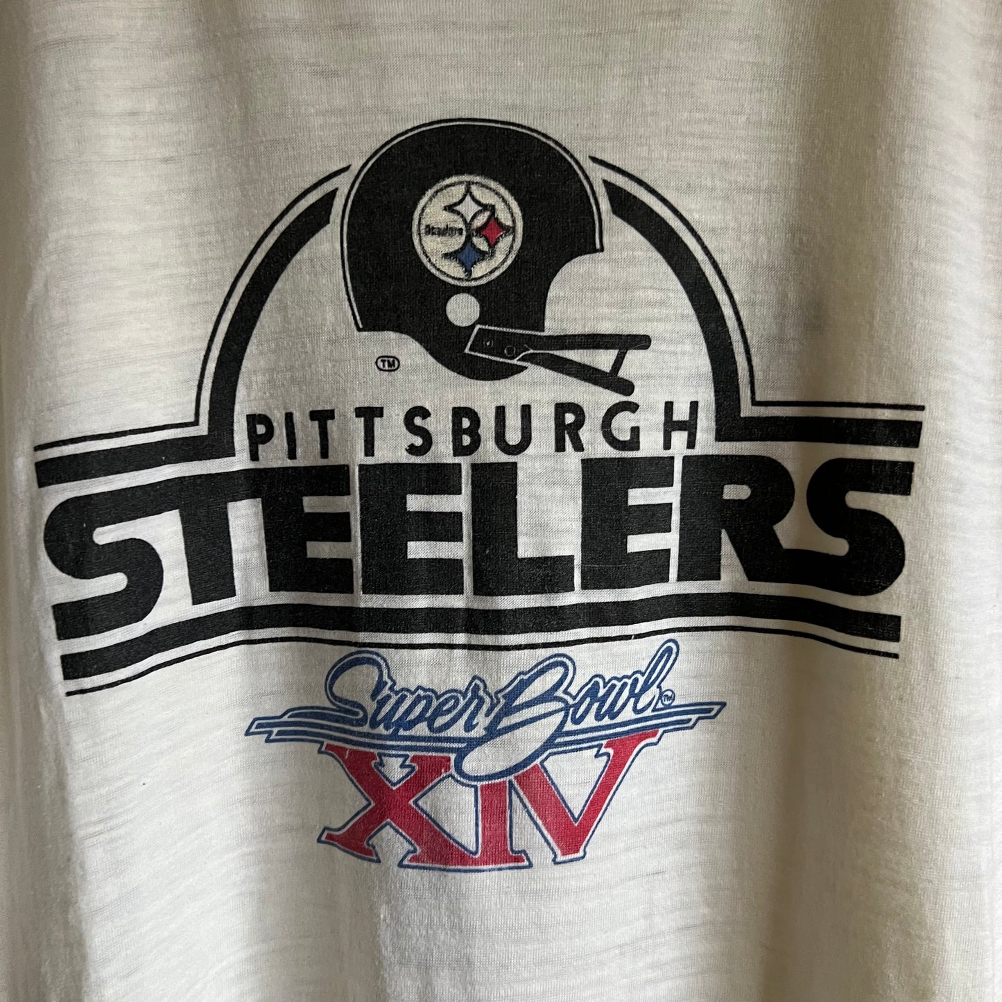 Small 1980 Pittsburgh Steelers Super Bowl XLV tee