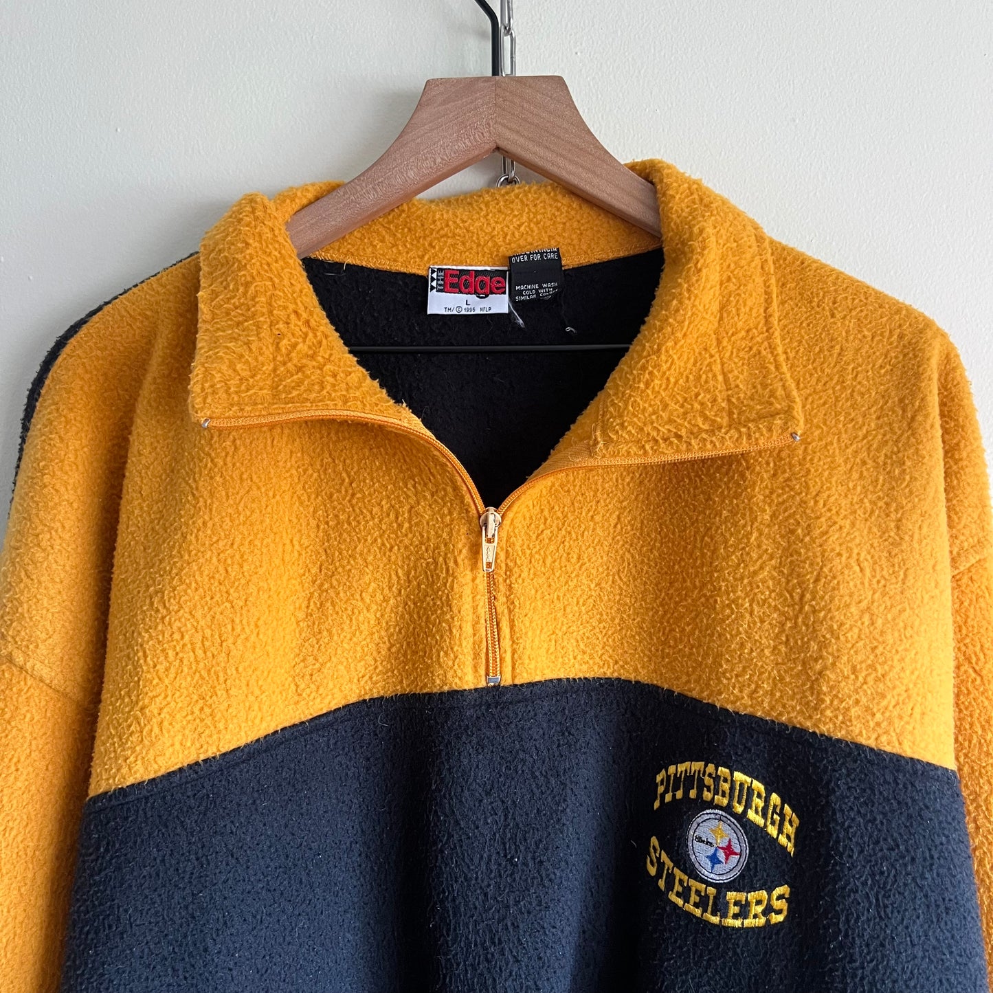 L 1996 Pittsburgh Steelers The Edge fleece quarter-zip