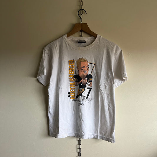 Small 2000s Pittsburgh Steelers’ Ben Roethlisberger Reebok Caricature tee