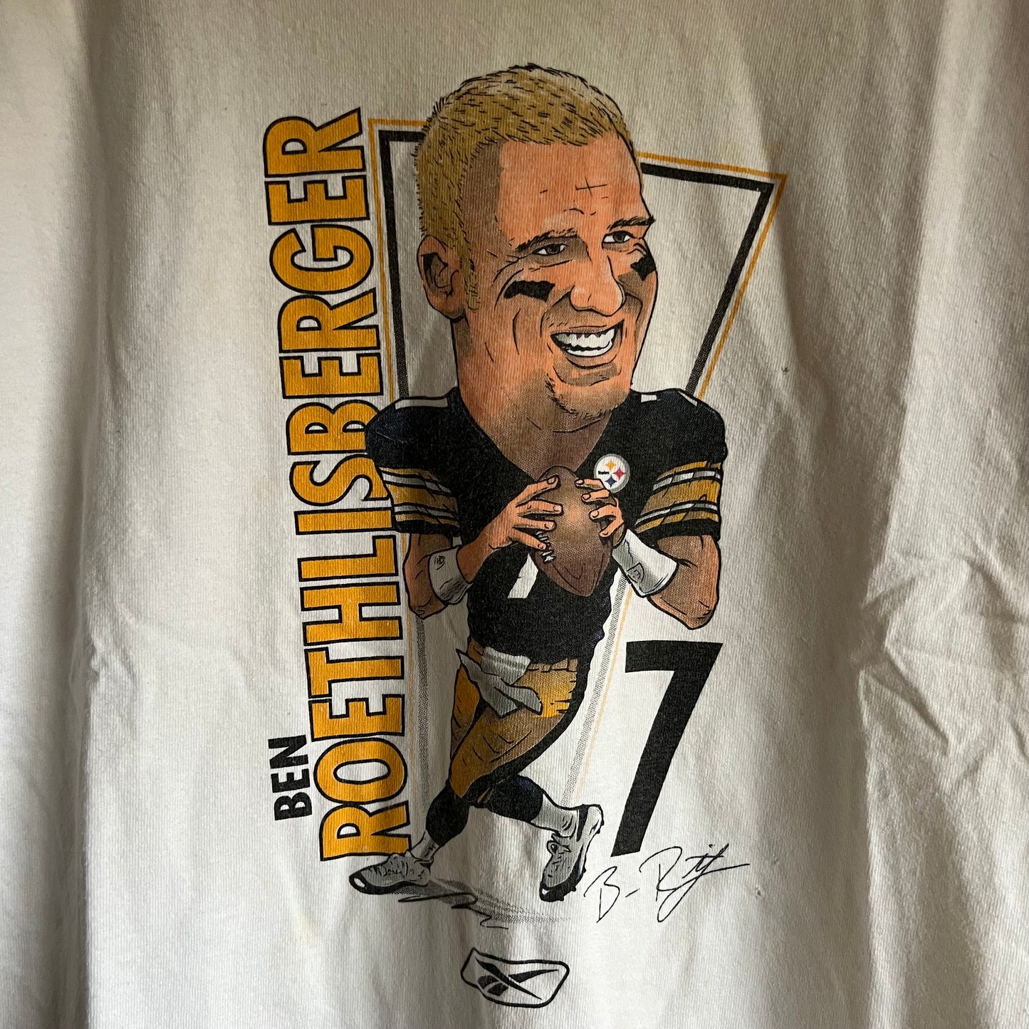 Small 2000s Pittsburgh Steelers’ Ben Roethlisberger Reebok Caricature tee