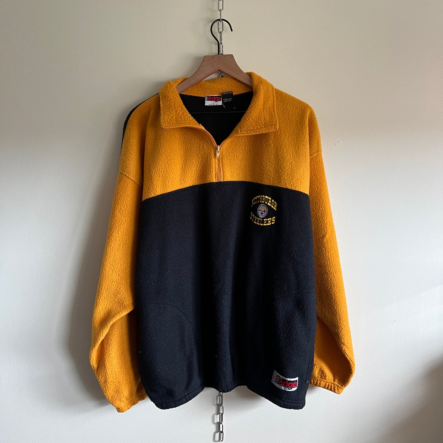 L 1996 Pittsburgh Steelers The Edge fleece quarter-zip