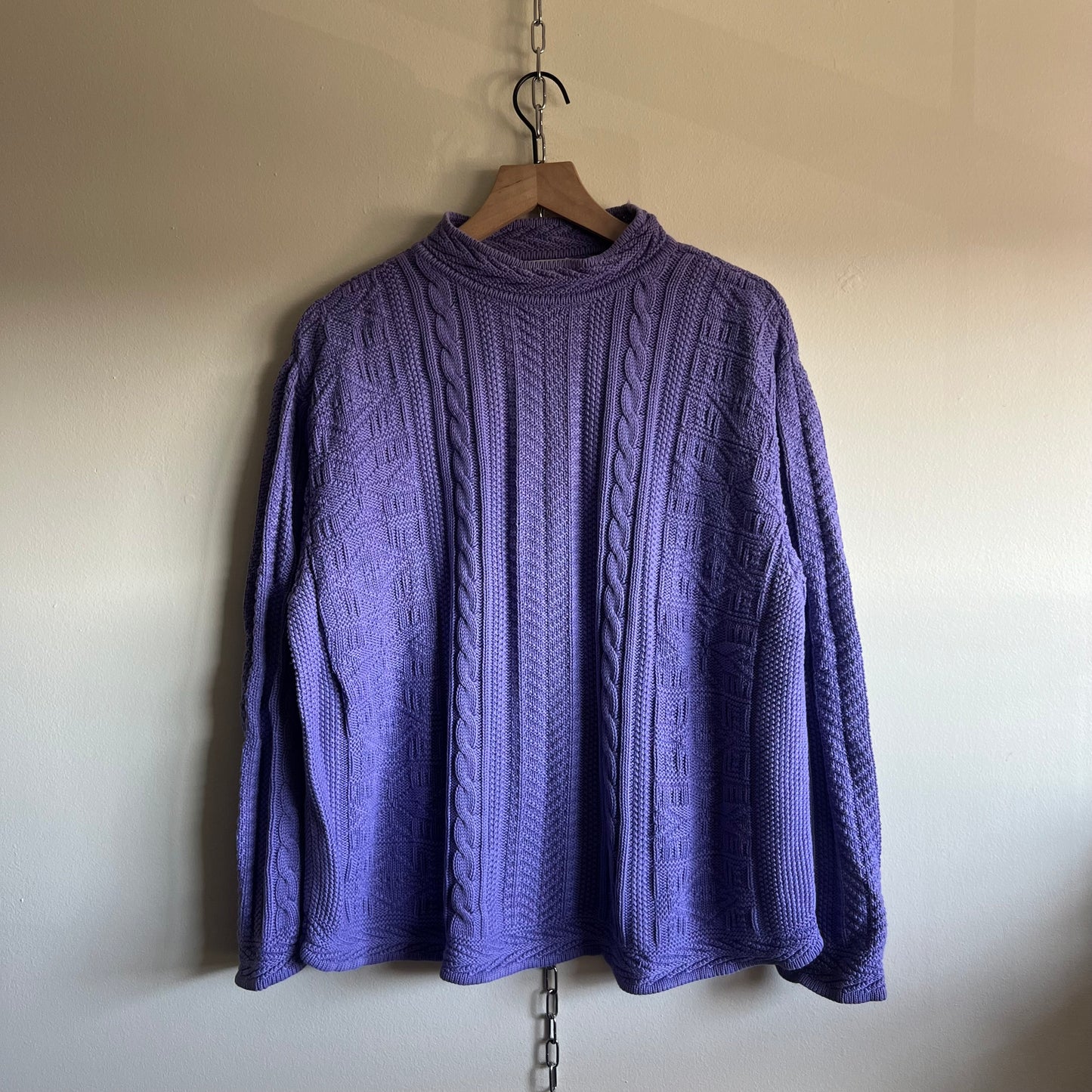 XL 90s women’s L.L. Bean lavender cotton sweater