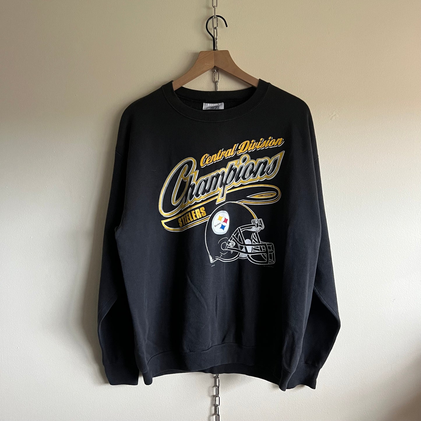 Large 1997 Pittsburgh Steelers Central Division champions sweatshirt