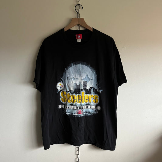 Large 2002 Pittsburgh Steelers AFC North champions tee